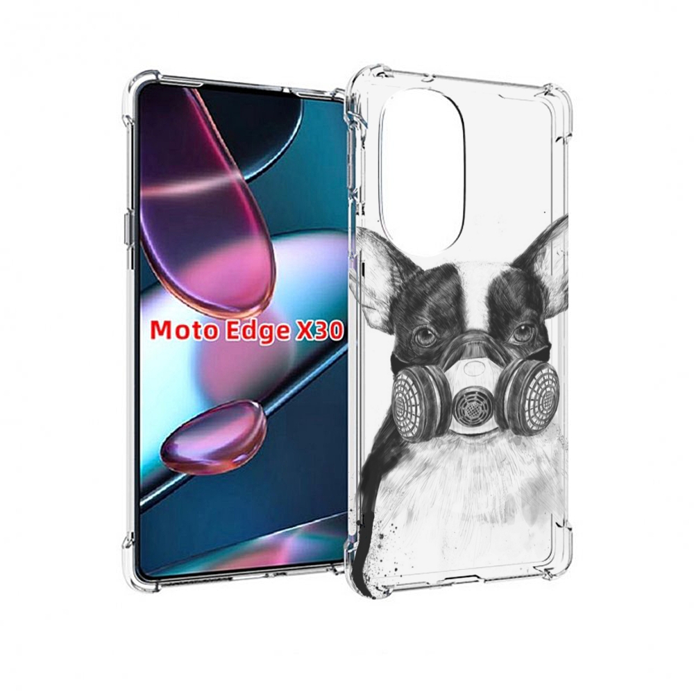 

Чехол MyPads Французский бульдог для Motorola Moto Edge X30, Прозрачный, Tocco