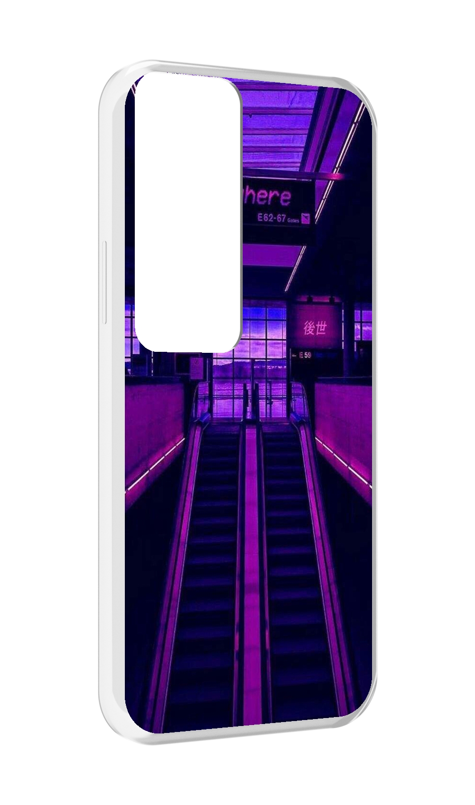 

Чехол MyPads фиолетовый эскалатор для Tecno Pova Neo 2, Прозрачный, Tocco