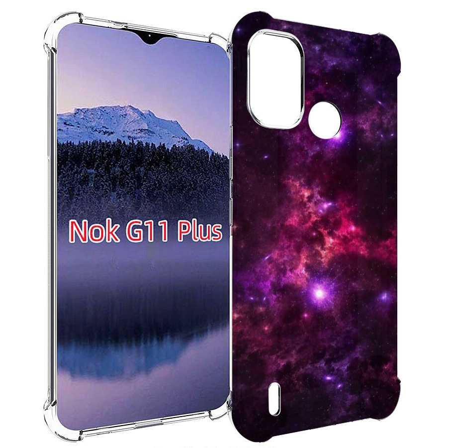 

Чехол MyPads фиолетовый-космос-с-облаками для Nokia G11 Plus, Прозрачный, Tocco