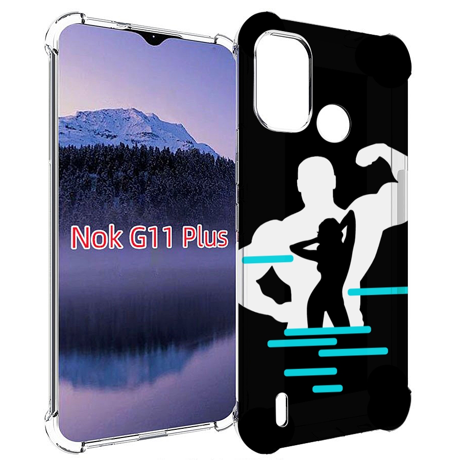 

Чехол MyPads фитнес-тренировка для Nokia G11 Plus, Прозрачный, Tocco