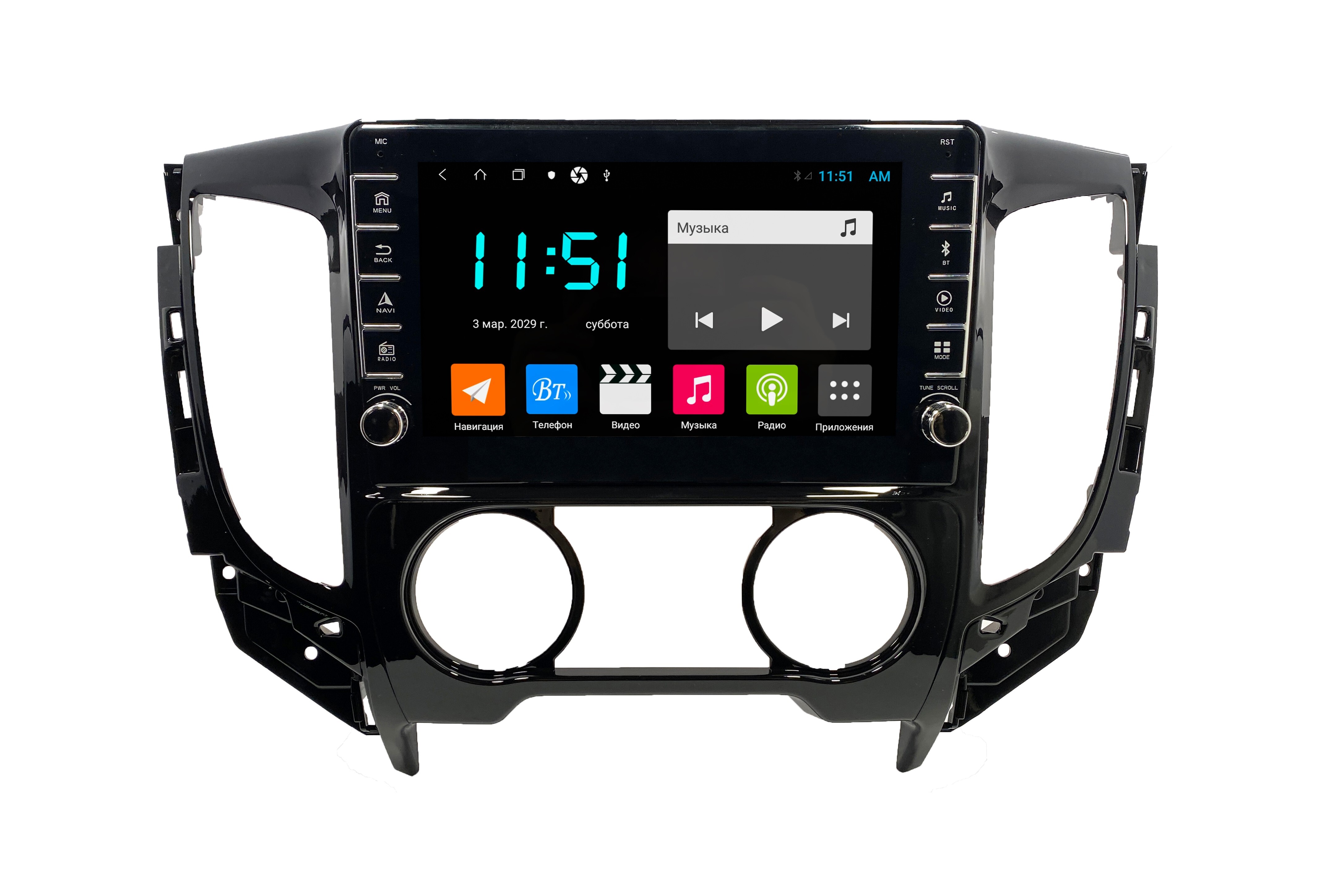 Штатная автомагнитола Zenith Mitsubishi L200 2015 Кондиционер Android 12 464GB с 3277600₽