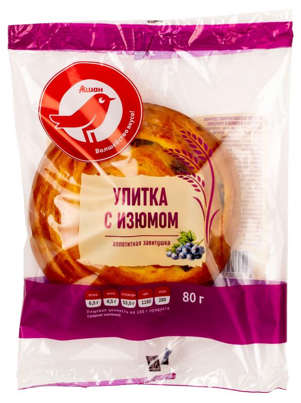 

Улитка АШАН Красная птица с изюмом, 80 г