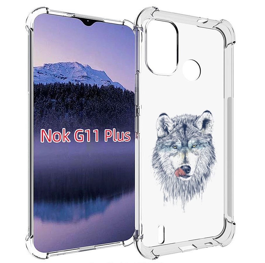

Чехол MyPads голодгый волк для Nokia G11 Plus, Прозрачный, Tocco