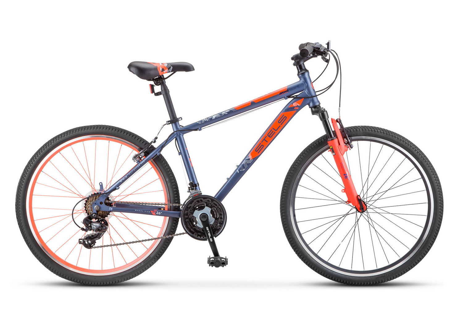 

Велосипед взрослый горный Stels Navigator 500 V F020 рама 18" матово-синий