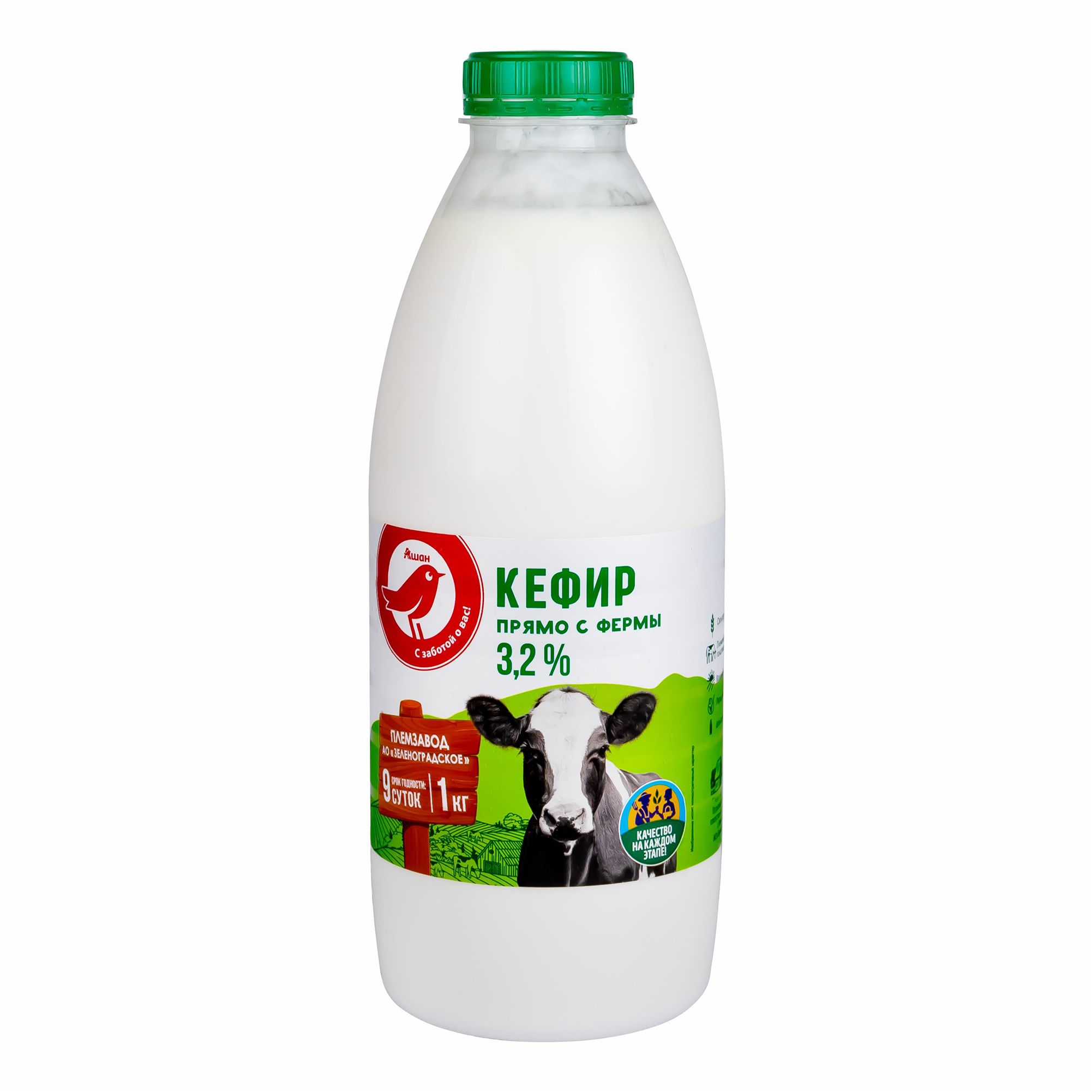 Кефир АШАН Красная птица 3,2 % 1 л