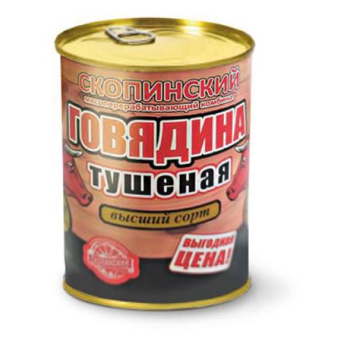 

Говядина тушеная Скопинский МК Традиционная в собственном соку 338 г