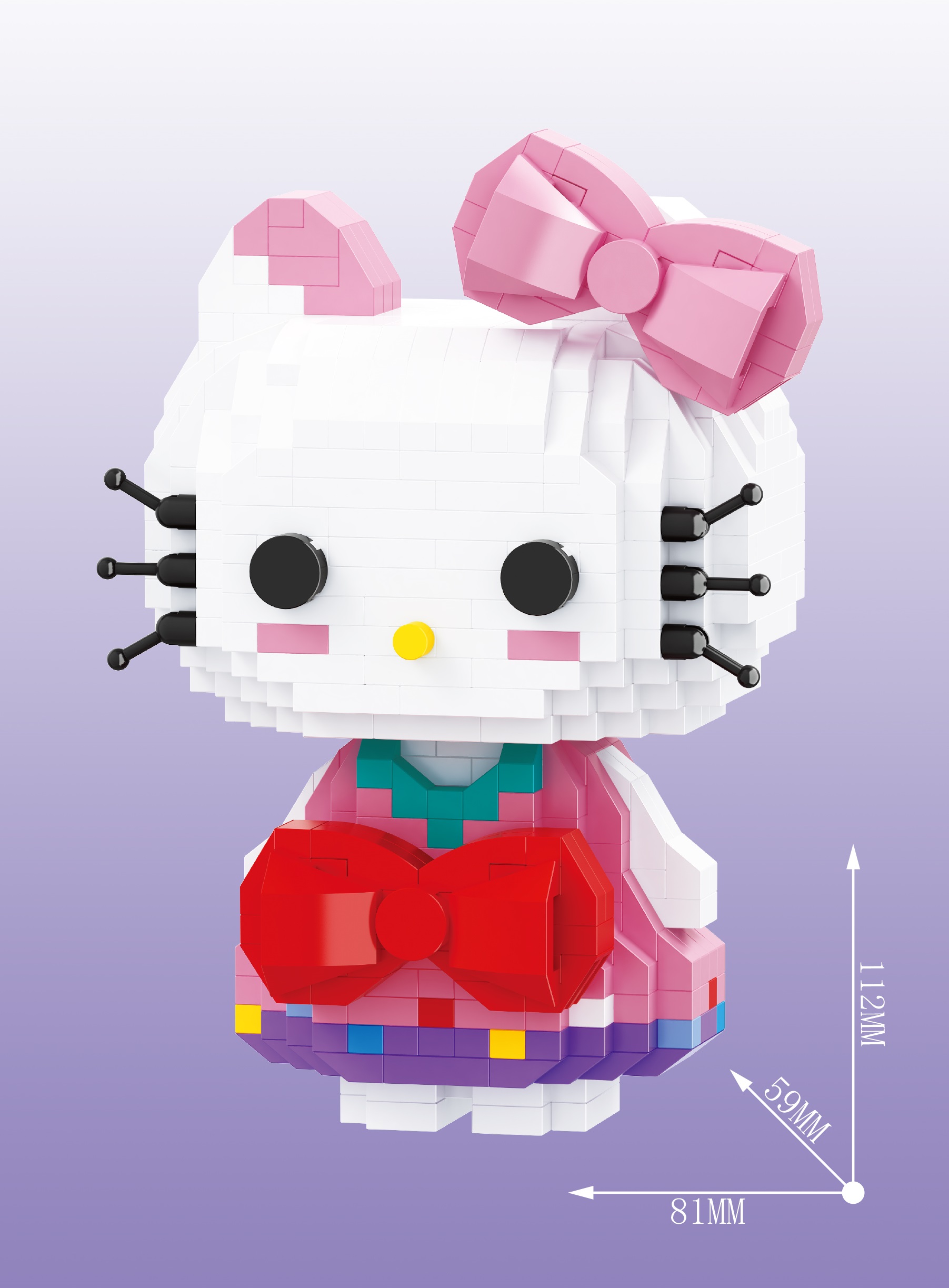 Конструктор 3D из миниблоков Balody LP Hello Kitty Котенок на танцах 701 эл BA210576