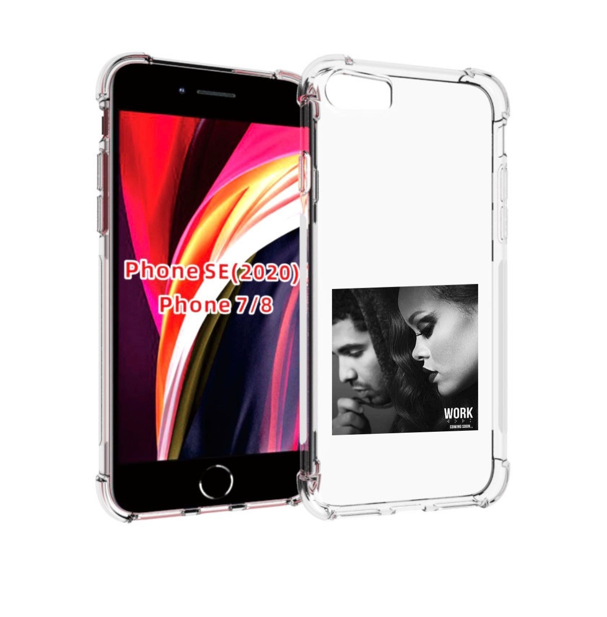 

Чехол MyPads Rihanna feat для iPhone 7 4.7 / iPhone 8 / iPhone SE 2 (2020), Прозрачный, Tocco