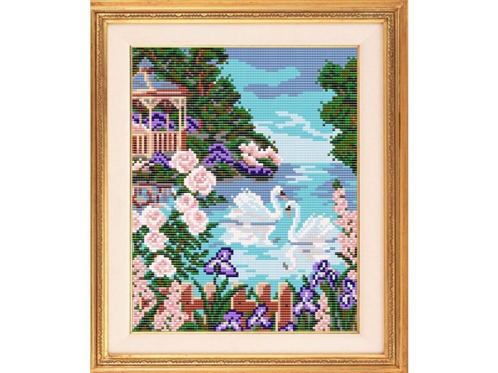 

Рисунок на ткани «На озере»