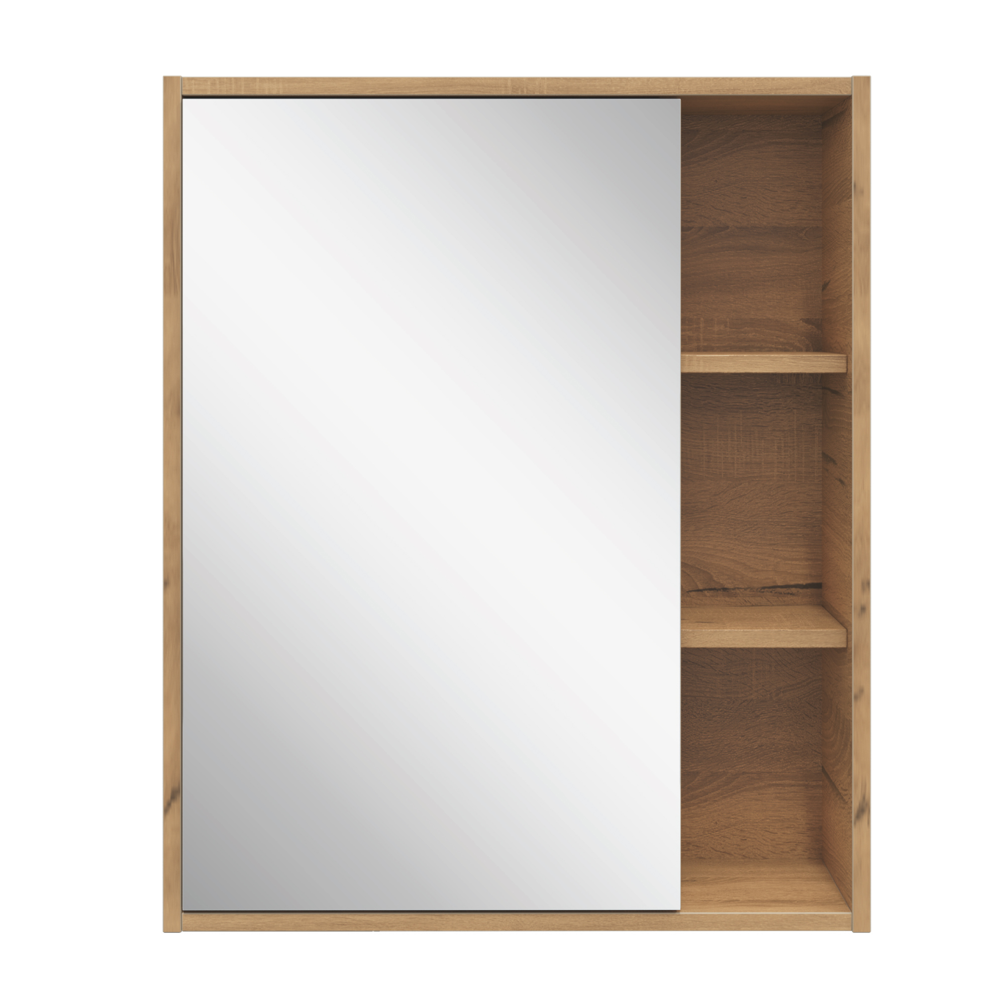 Зеркальный шкаф подвесной SanStar Lavanti 60 для ванной комнаты Дуб вотан