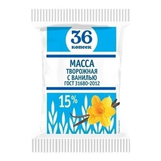 Творожная масса 36 Копеек с ванилью 15% 180 г