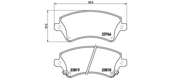 

Комплект тормозных колодок Brembo P83064
