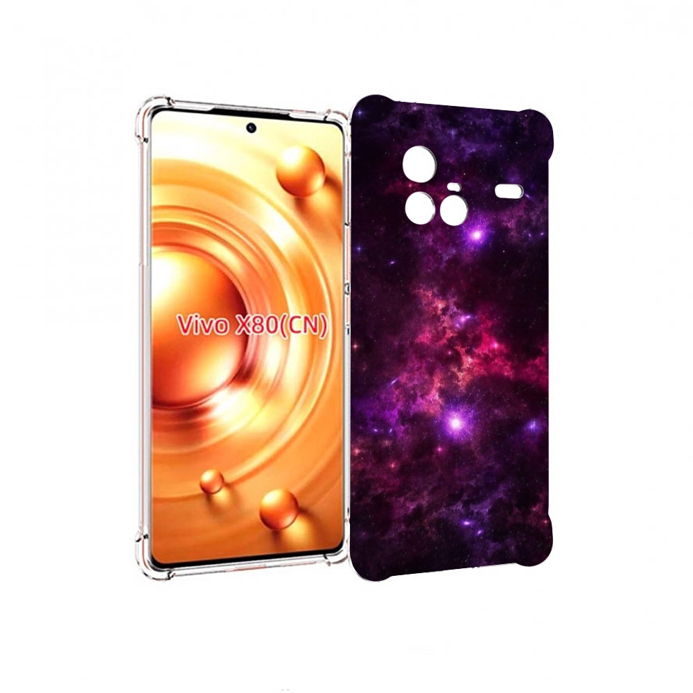 

Чехол Mypads Фиолетовый-Космос-С-Облаками Для Vivo X80, Прозрачный, Tocco
