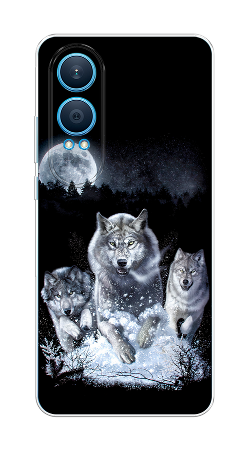 

Чехол на OnePlus Nord CE4 Lite 5G "Стая волков под луной", Черный;белый;серый, 155050-1