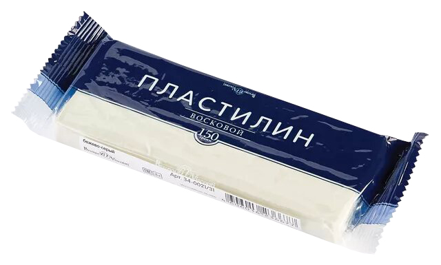 

Пластилин восковой, 150 грамм, бежево-серый