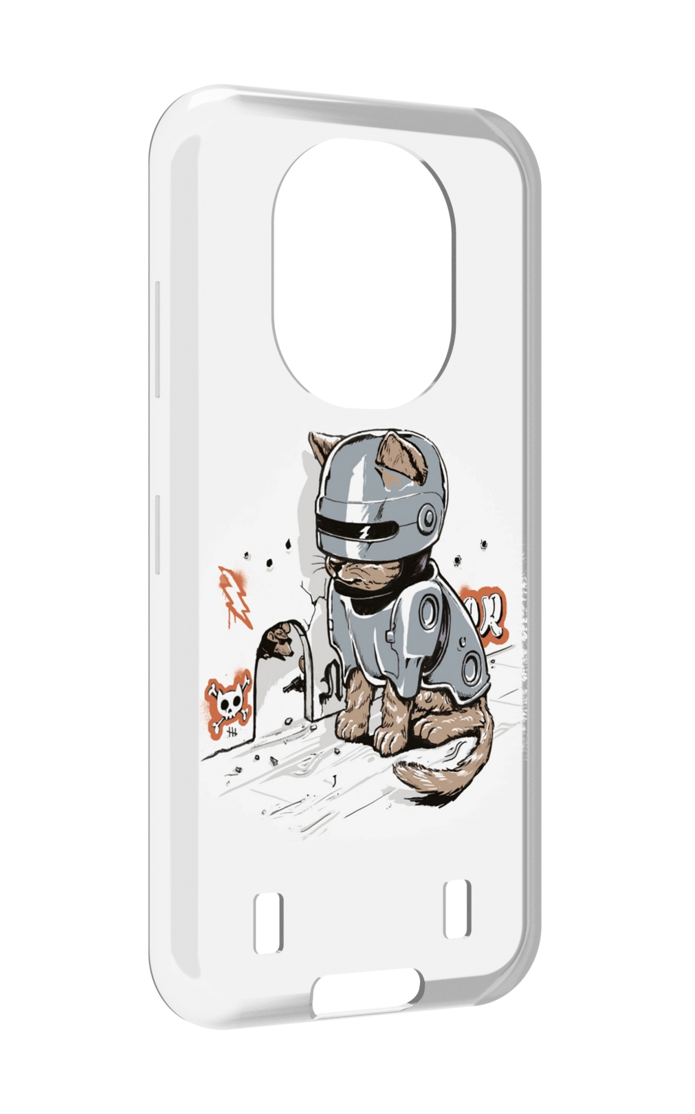 

Чехол MyPads Грозный кот для Oukitel WP16, Прозрачный, Tocco