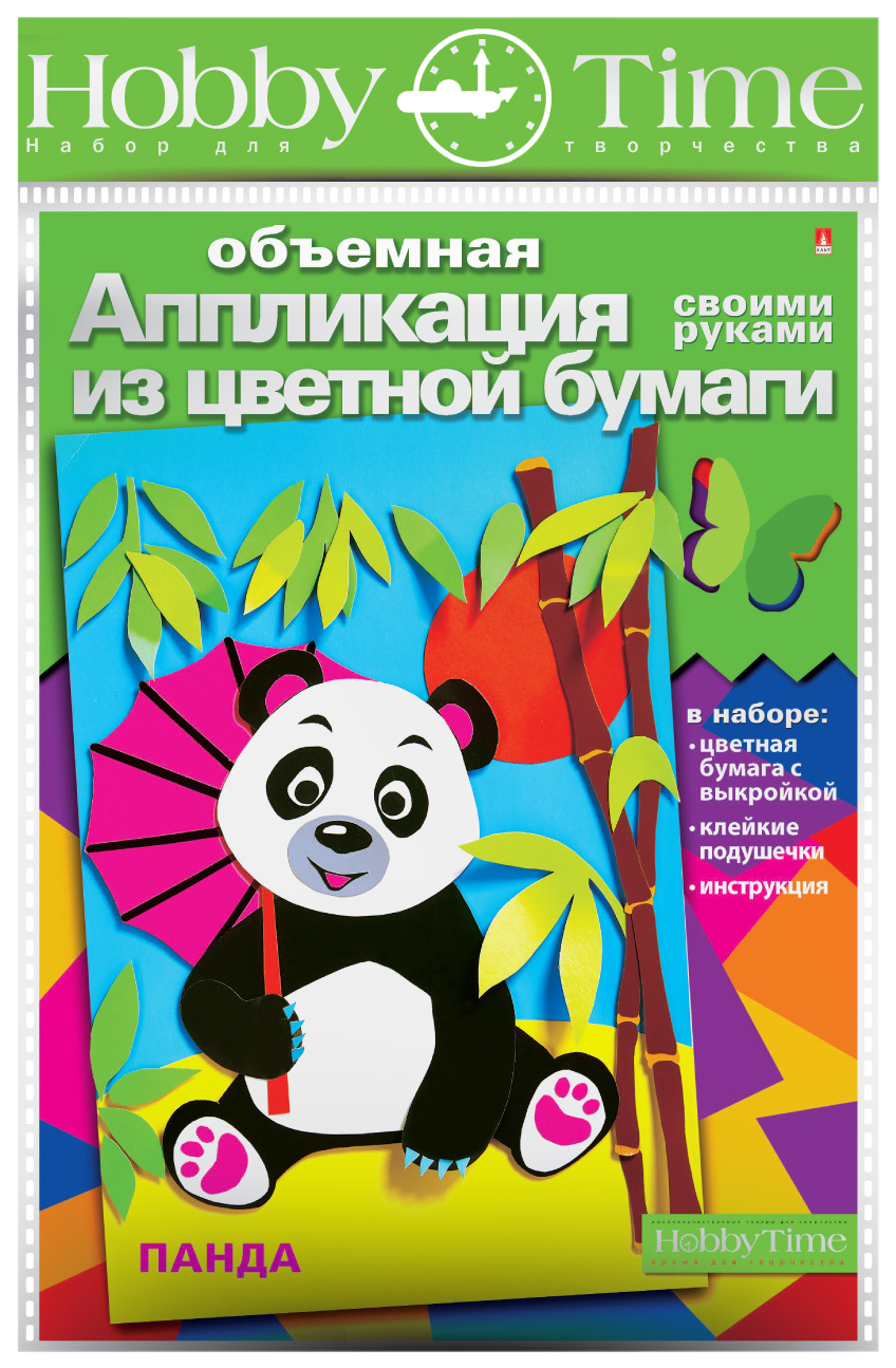 

Объемная аппликация из цветной бумаги "Панда"