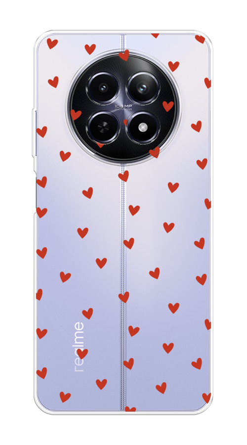 

Чехол на Realme 12 5G "Red hearts", Красный;прозрачный, 2516450-1