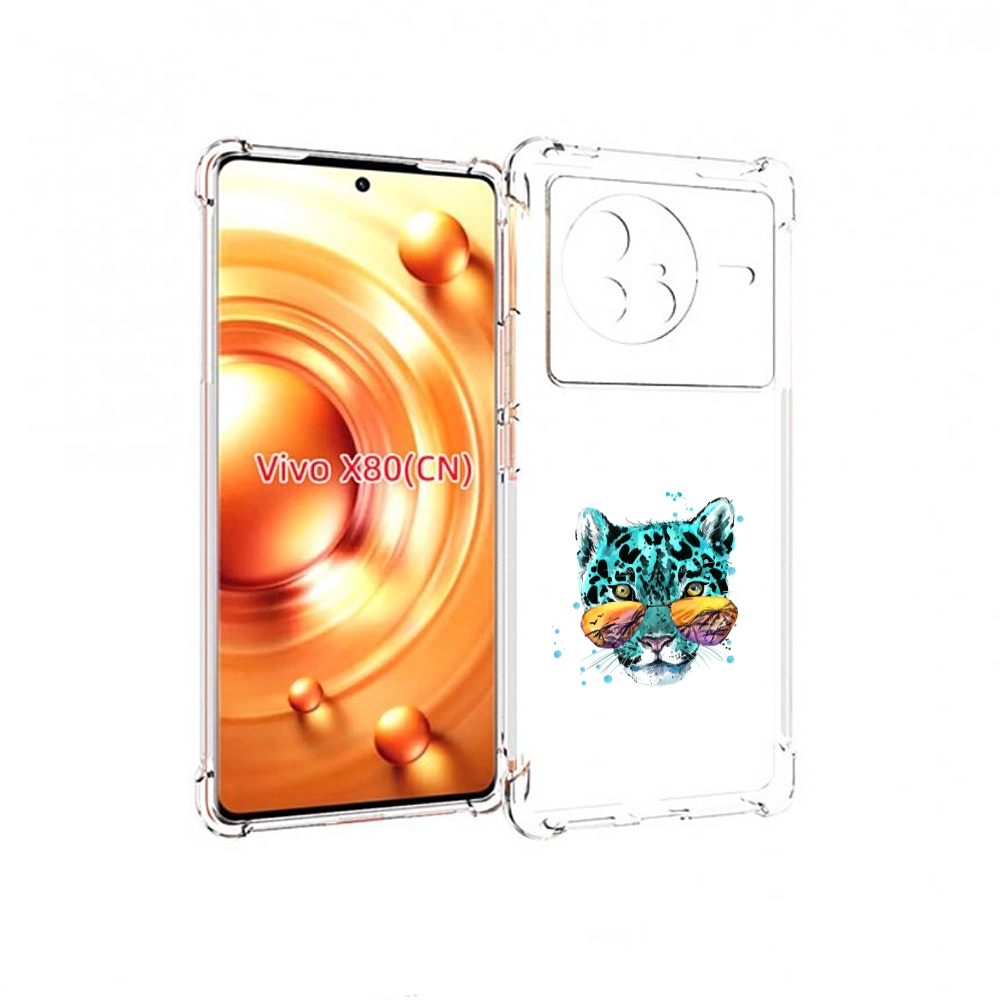 

Чехол Mypads Голубой Лео Для Vivo X80, Прозрачный, Tocco