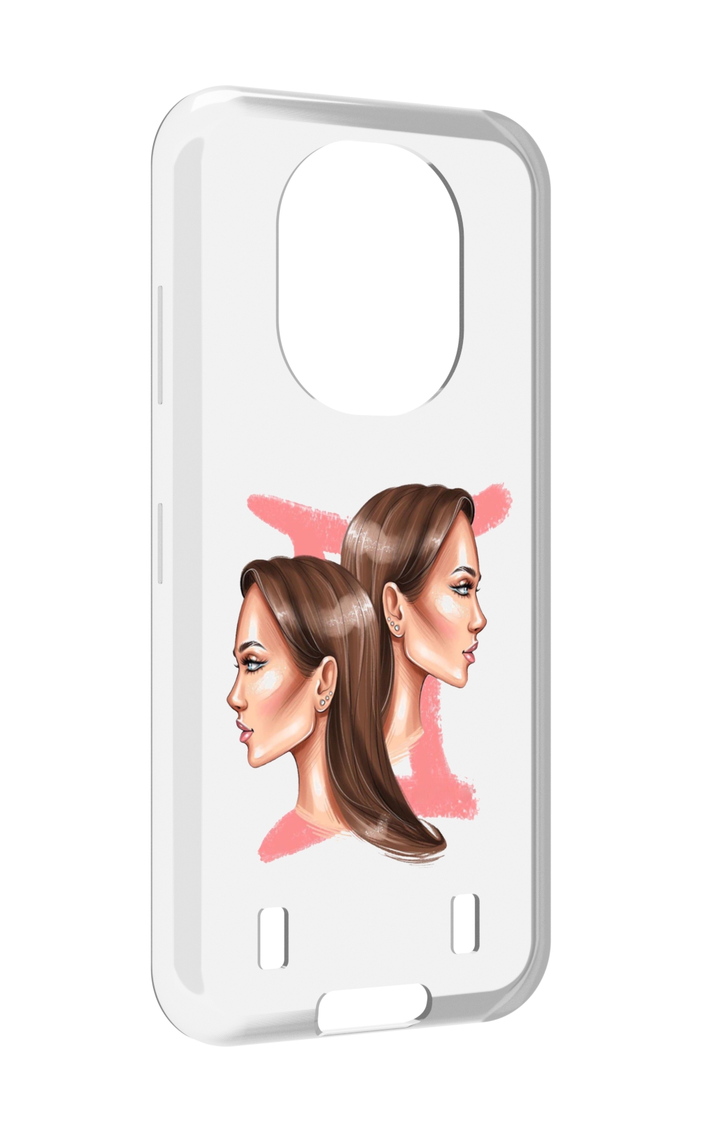 

Чехол MyPads Девушка-Близнецы женский для Oukitel WP16, Прозрачный, Tocco