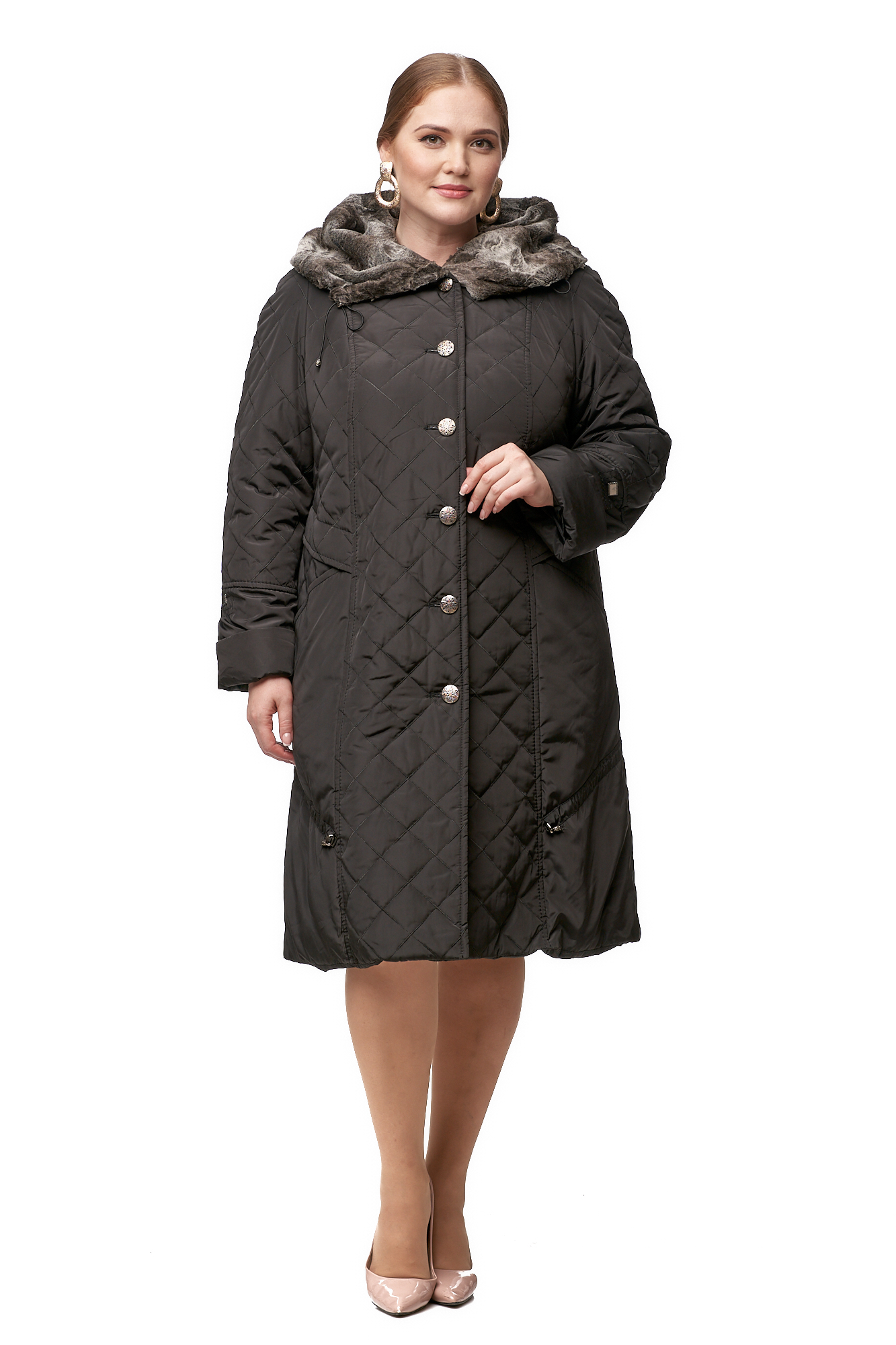 

Пальто женское МОСМЕХА 8015973 коричневое 54 RU, Коричневый, 8015973