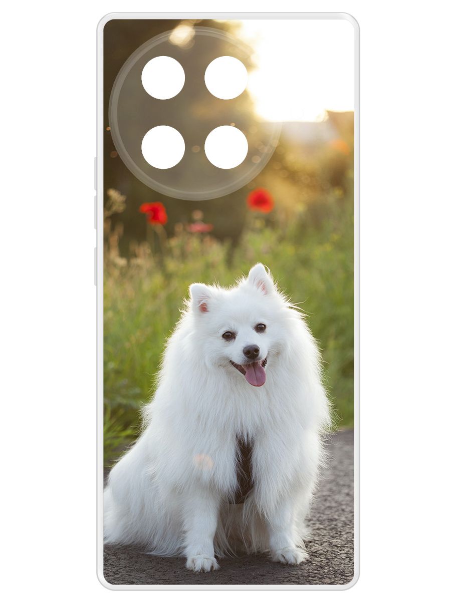 

Чехол-накладка Krutoff Clear Case Белый шпиц для Tecno Camon 30S Pro, Прозрачный