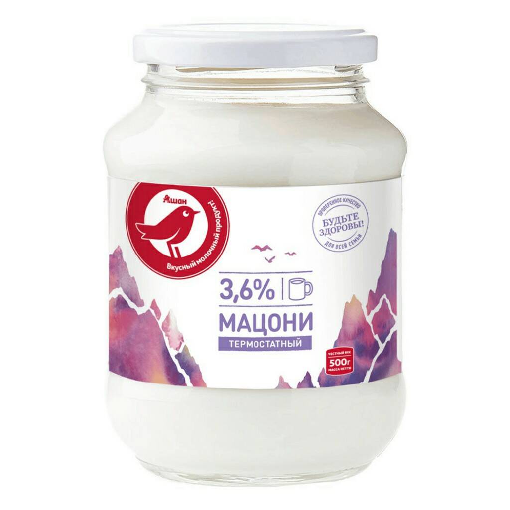 Мацони АШАН Красная птица 3,6% 500 мл