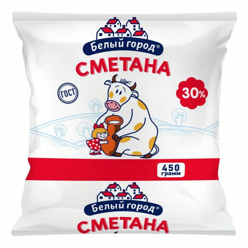 

Сметана Белый Город 30% 450 г