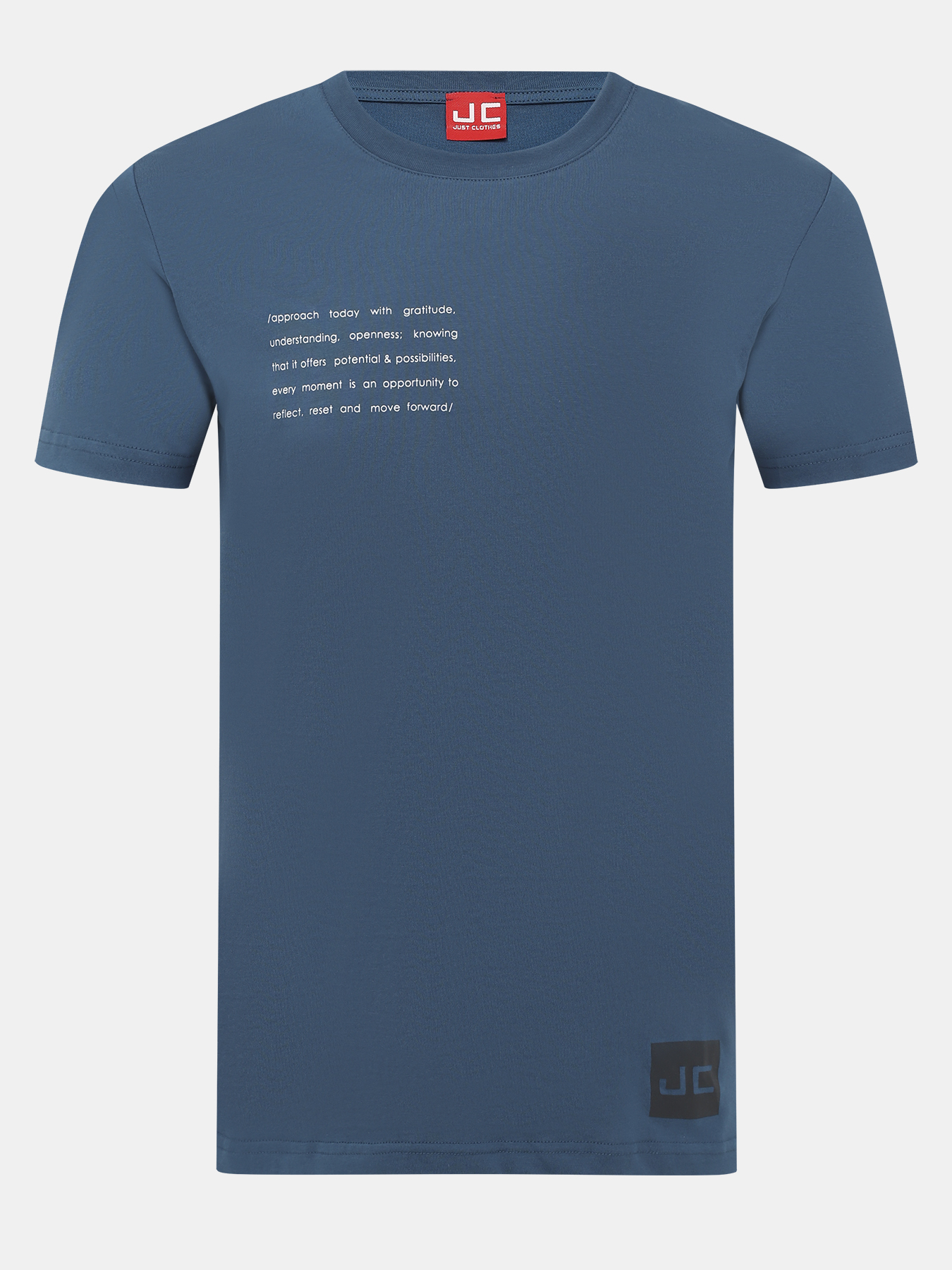 

Футболка мужская Just Clothes 000000423 синяя 48 RU, Синий, 000000423