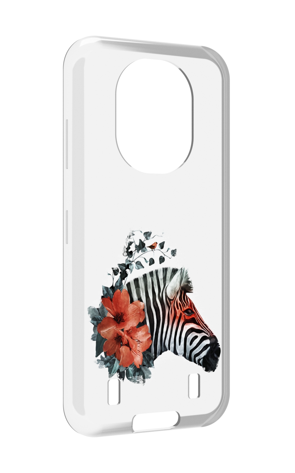 

Чехол MyPads Зебра с цветами для Oukitel WP16, Прозрачный, Tocco