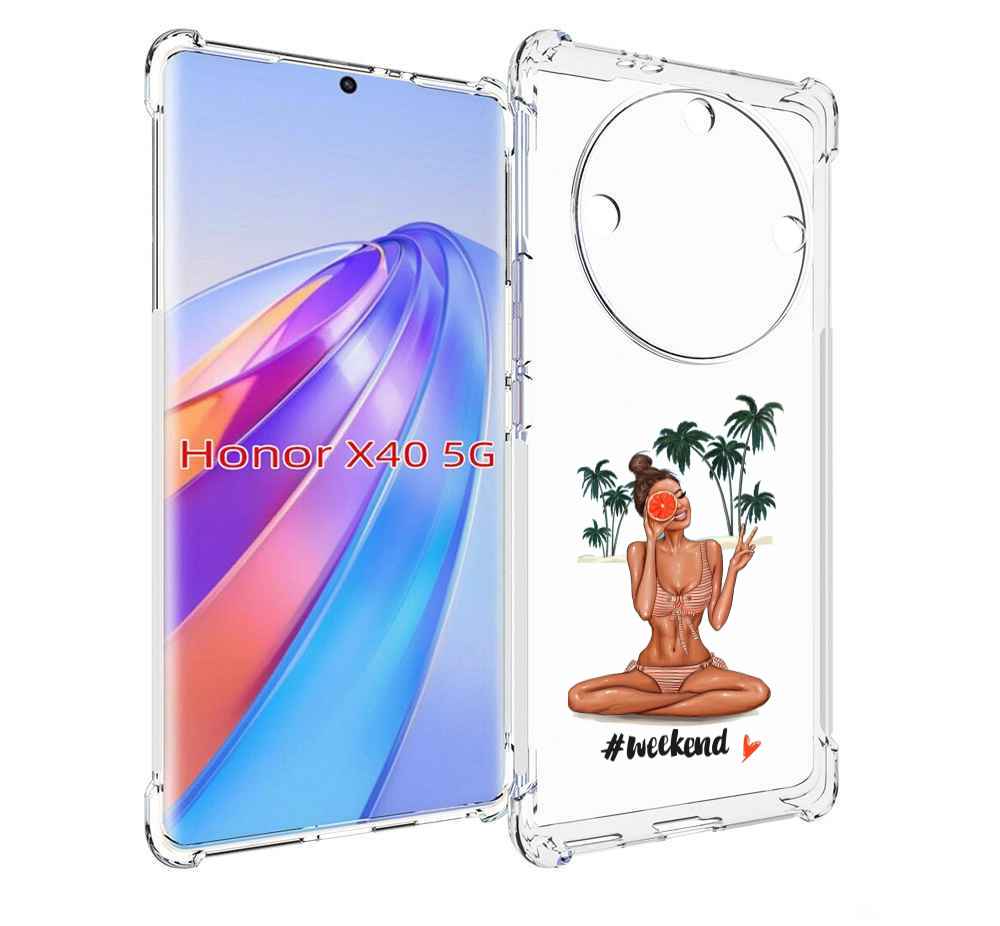 

Чехол MyPads Weekend для Honor X40, Прозрачный, Tocco