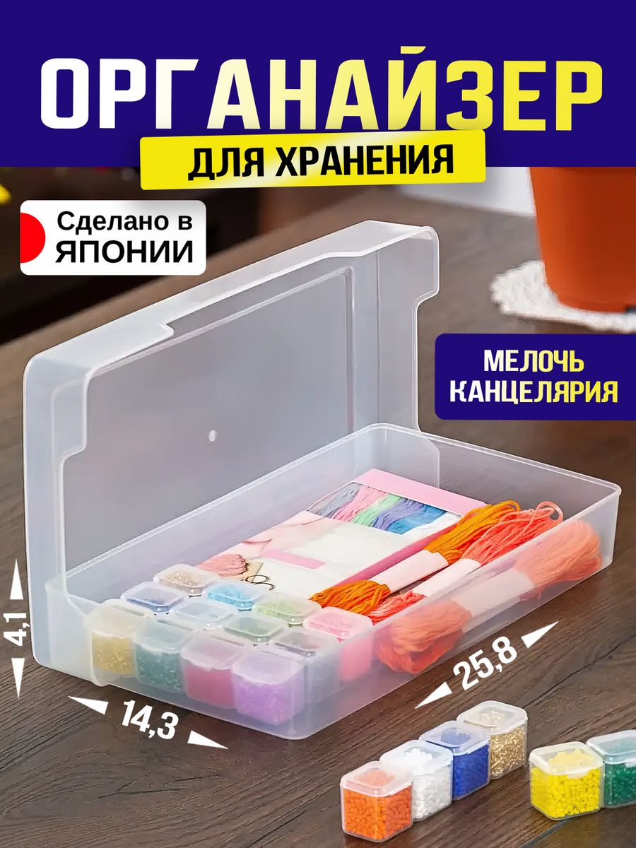 

Контейнер Izumi кейс со съемной крышкой 25,8x14,3x4,1 см, 3066, 3076