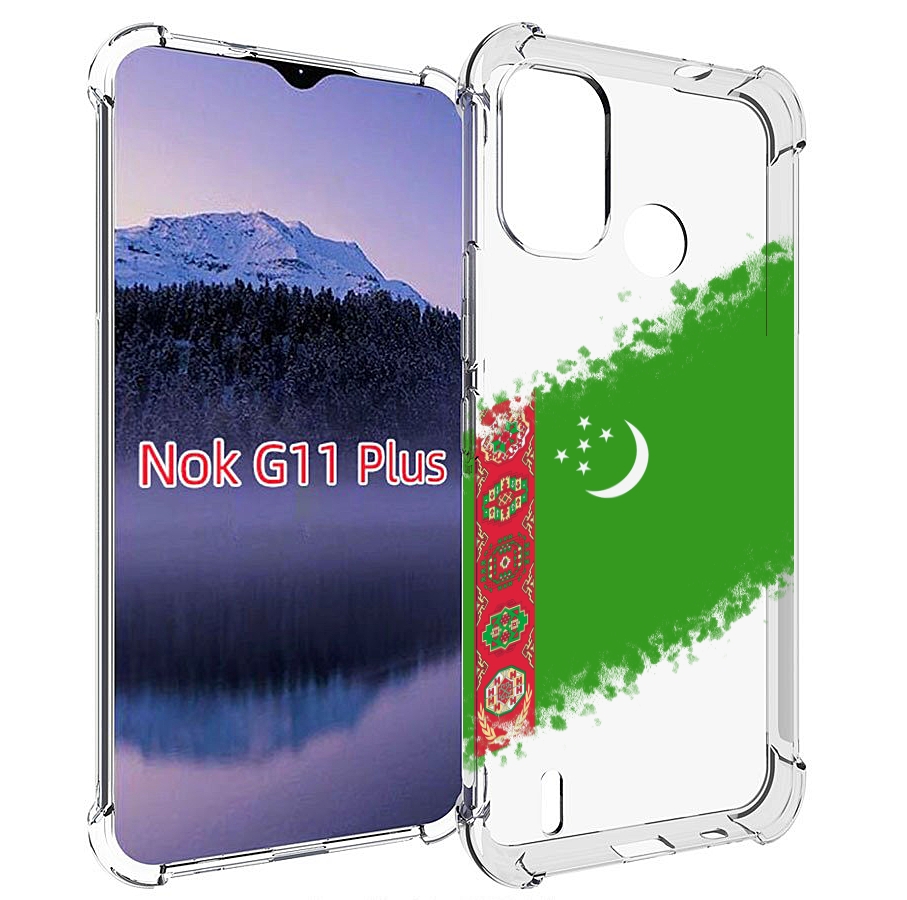 

Чехол MyPads флаг герб Туркменистан-1 для Nokia G11 Plus, Прозрачный, Tocco