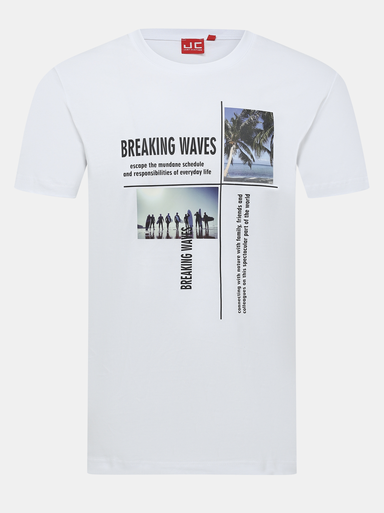 

Футболка мужская Just Clothes 000000432 белая 58 RU, Белый, 000000432