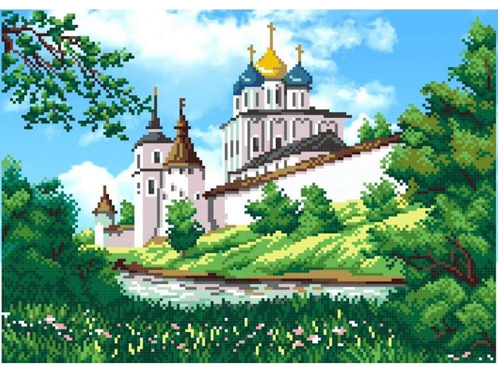 

Рисунок на габардине «Храм»