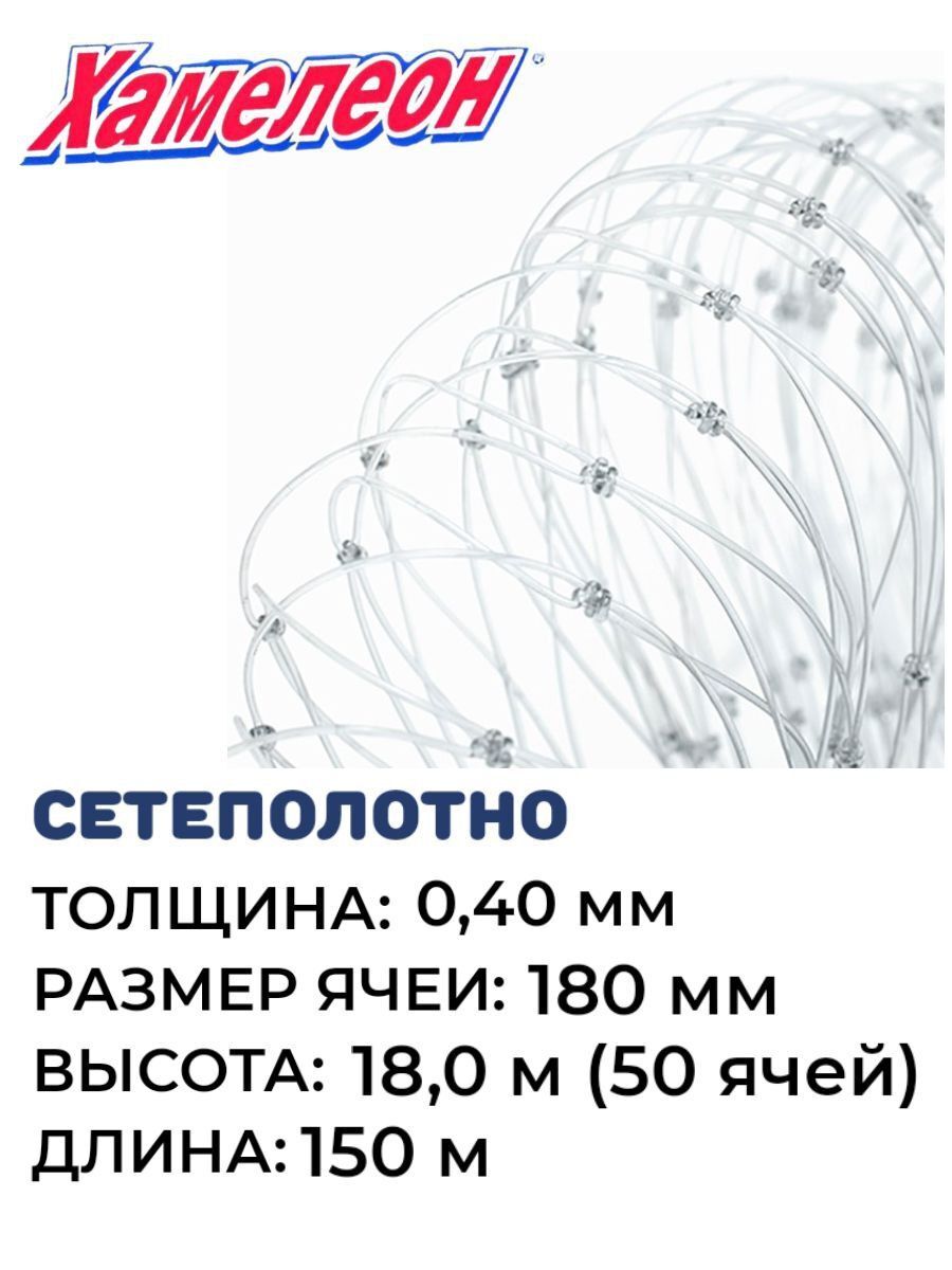 

Сетеполотно леска 0,40, Серый, Хамелеон