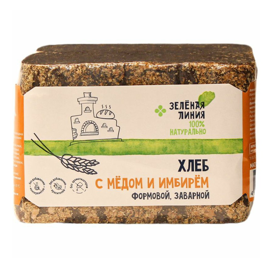 

Хлеб Зелёная Линия заварной с медом и имбирем 280 г