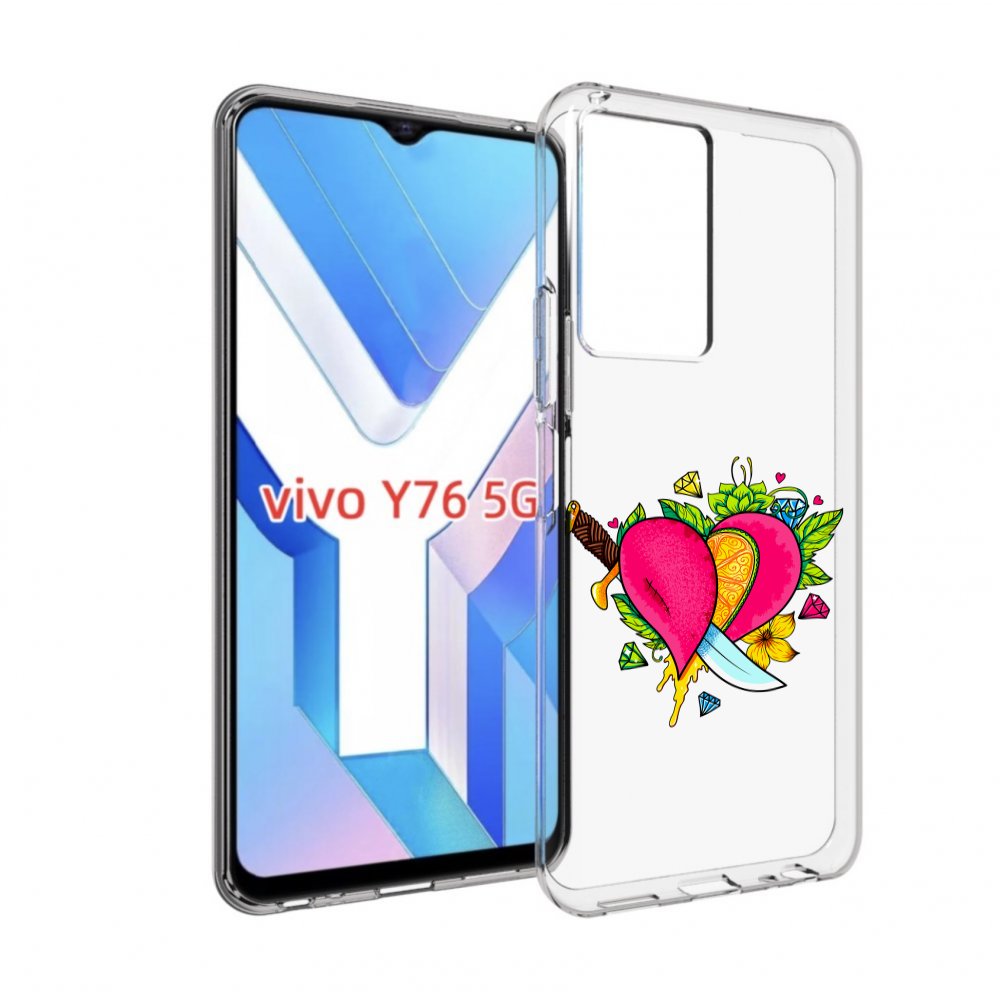

Чехол MyPads Фруктовое сердце для Vivo Y76 5G, Прозрачный, Tocco