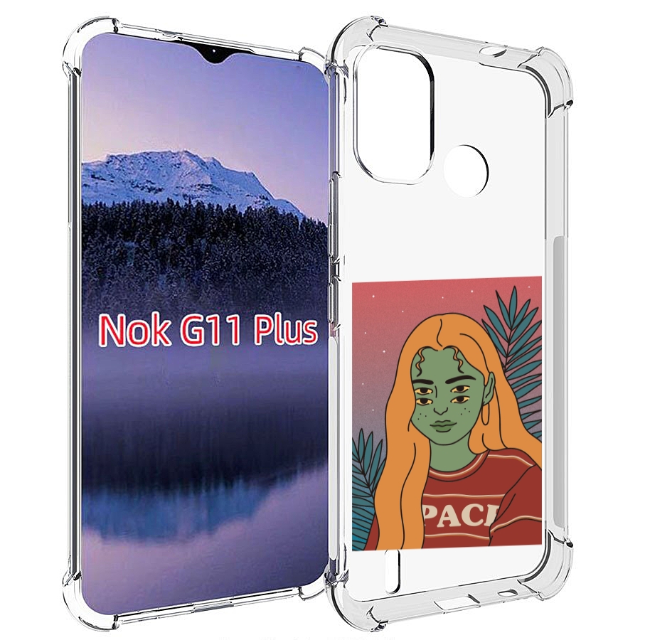 

Чехол MyPads четырехглазая девушка женский для Nokia G11 Plus, Прозрачный, Tocco