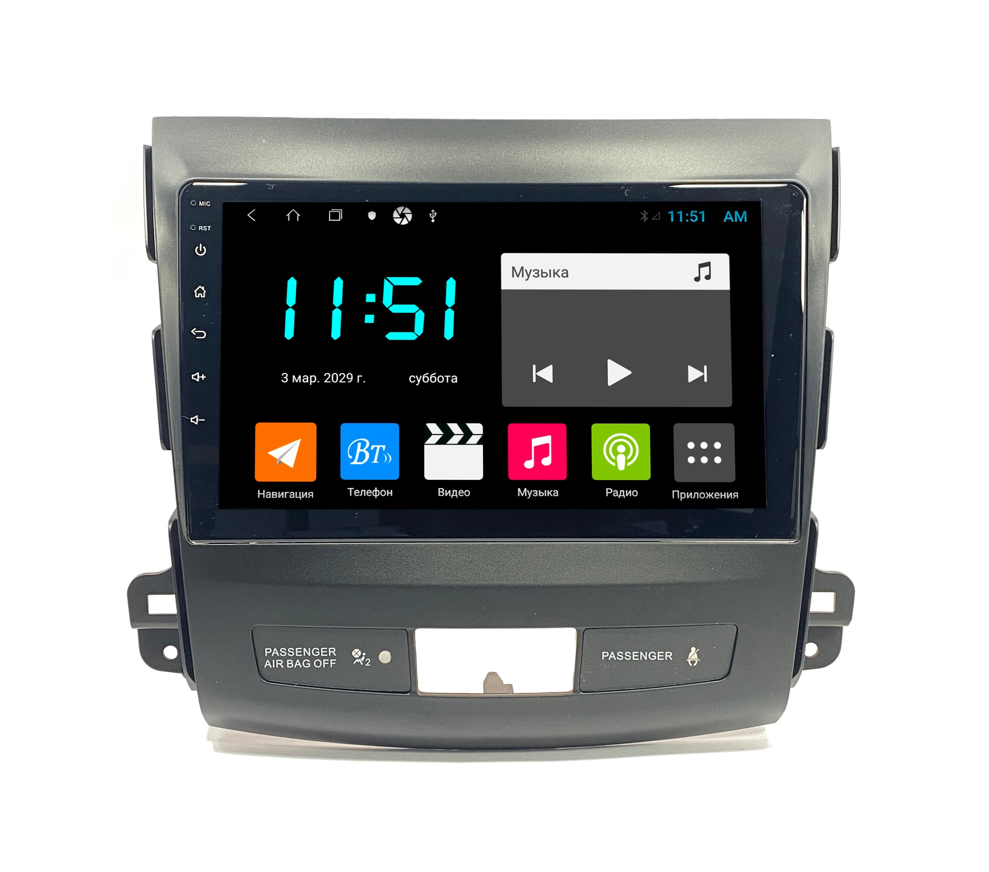 Штатная автомагнитола Zenith Mitsubishi Outlander ll ll рест 2005-2013 Android 12 3214100₽