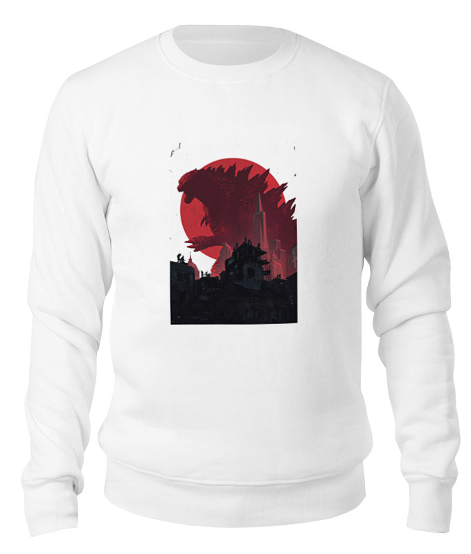 

Свитшот унисекс Printio Godzilla white белый XL, Godzilla white