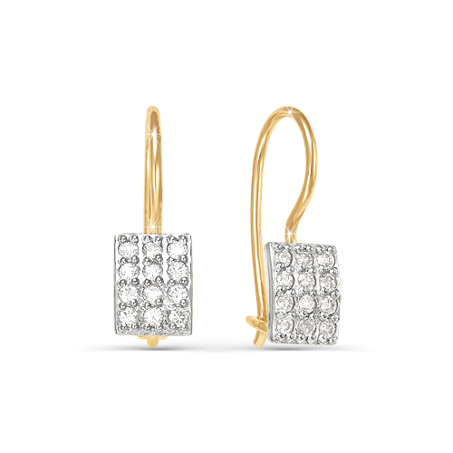 

Серьги из красного золота ЯХОНТ Ювелирный 67203, фианит, 67203