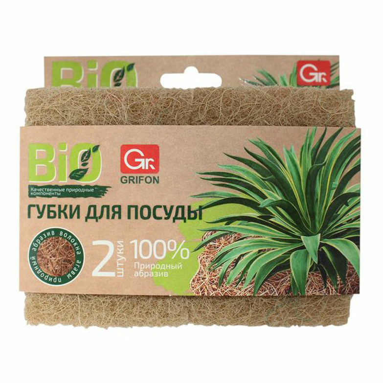 

Губки Grifon Eсо для деликатных поверхностей поролон 2 шт., Бежевый