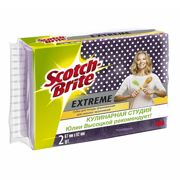 фото Губки scotch-brite extreme для посуды 2 шт.