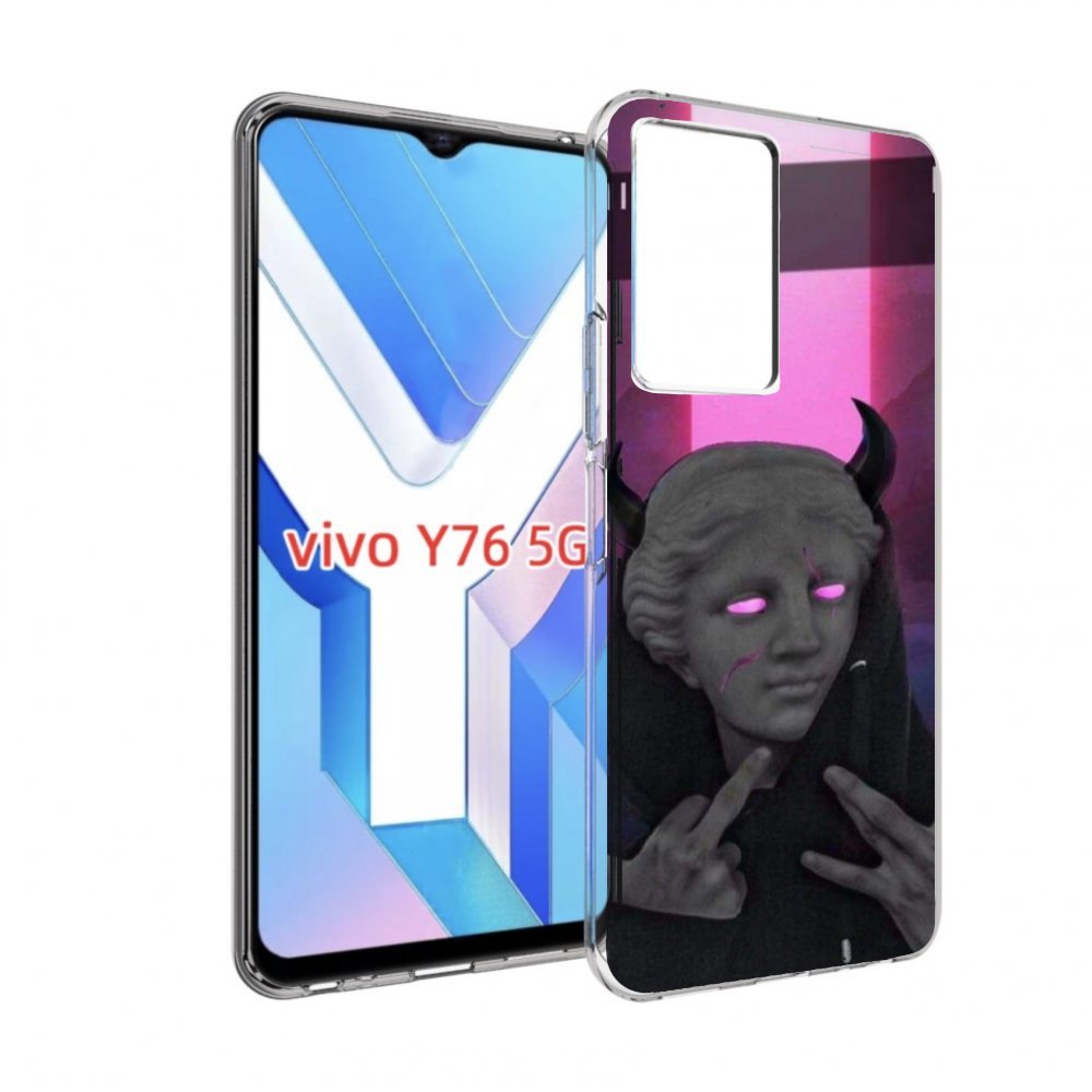 

Чехол MyPads глитч-статуя для Vivo Y76 5G, Прозрачный, Tocco