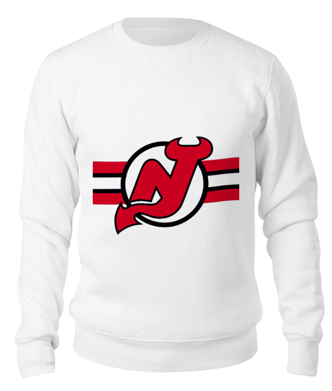 

Свитшот унисекс Printio New jersey devils белый XL, New jersey devils