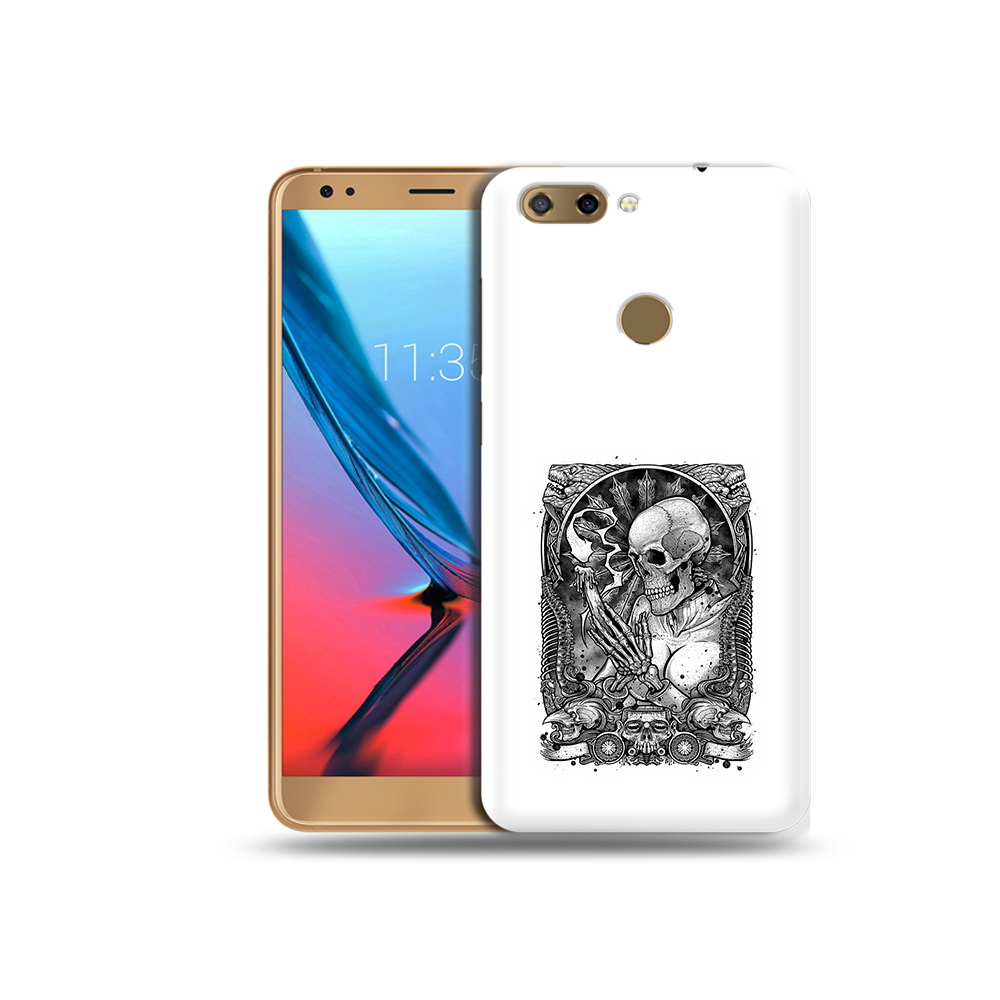 

Чехол MyPads Tocco для ZTE Blade V9 девушка скелет (PT106427.464.316), Прозрачный, Tocco