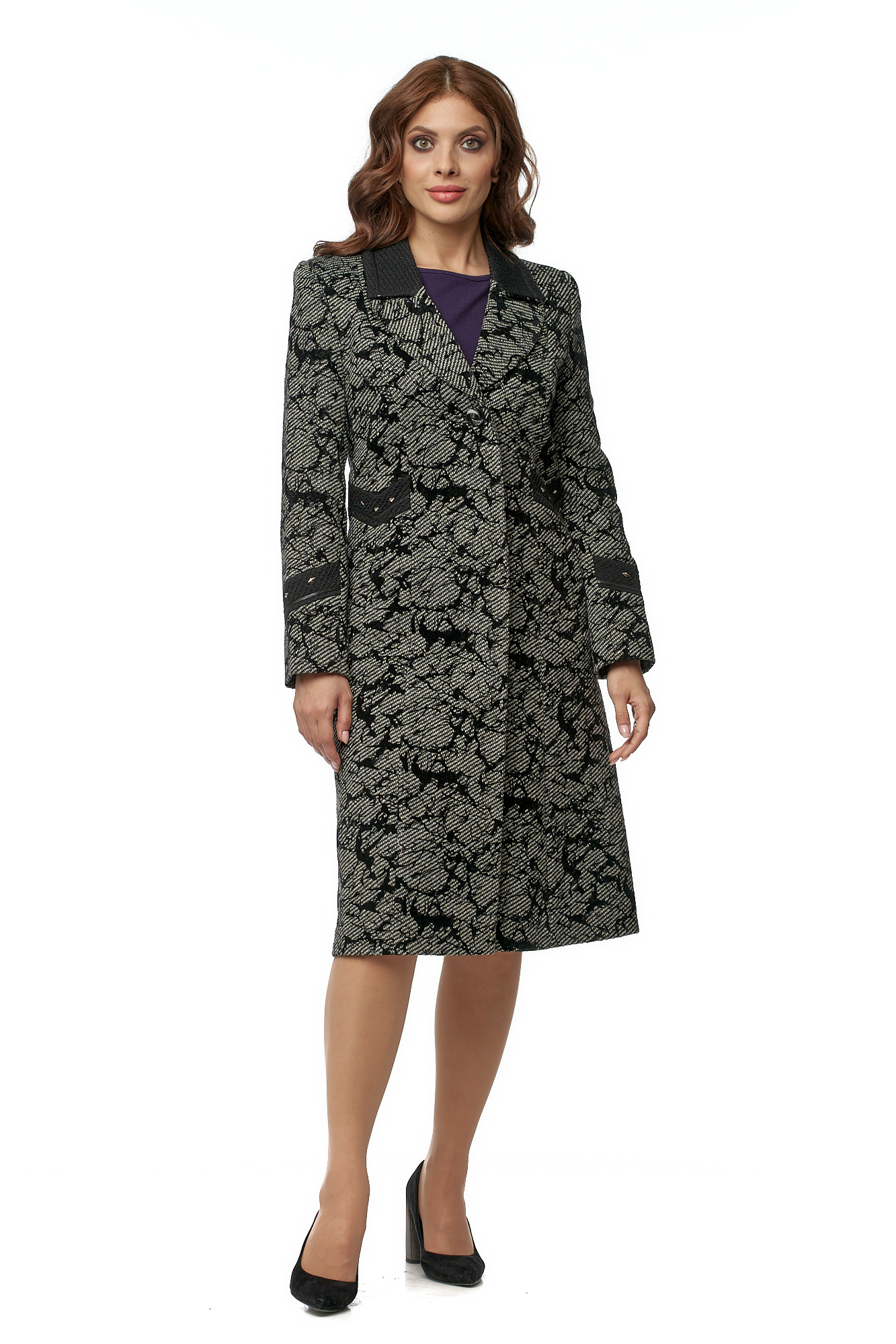 

Пальто женское МОСМЕХА 8016030 серое 48 RU, 8016030