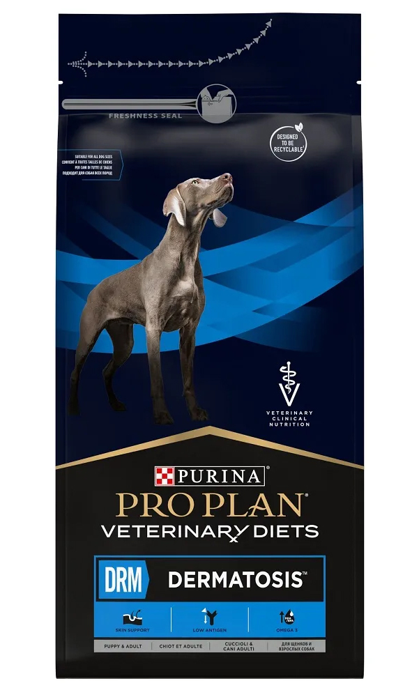 фото Сухой корм для собак purina pro plan veterinary diets drm dermatosis,1,5кг