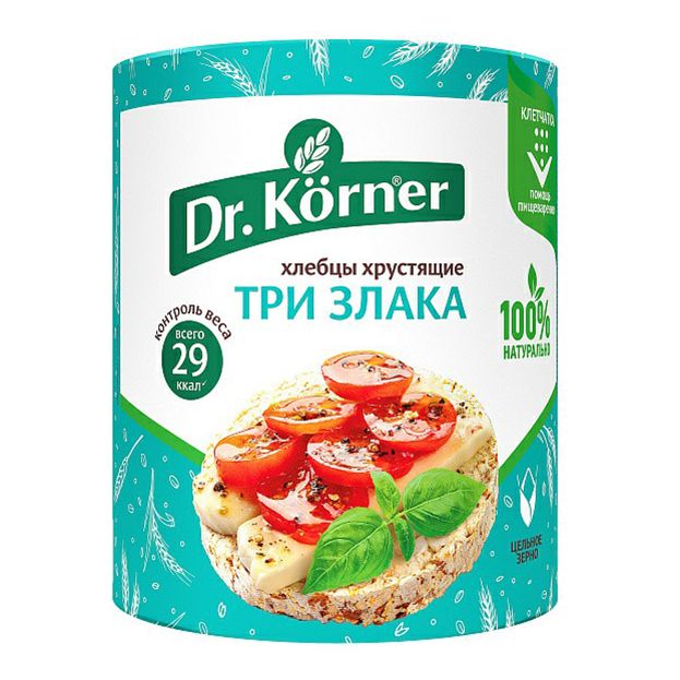 Хлебцы мультизлаковые Dr.Korner Три злака 90 г